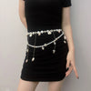 Metal Pearl Shell Waist Chain For Women Layered Tassel Multilayer Body Chain Belt Dualuse Necklace