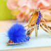 Metal Pearl Small Fragrant Style Key Chain Ring For Women As Bag Pendant