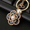 Metal Pearl Small Fragrant Style Key Chain Ring For Women As Bag Pendant