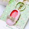Metal Pearl Small Fragrant Style Key Chain Ring For Women As Bag Pendant
