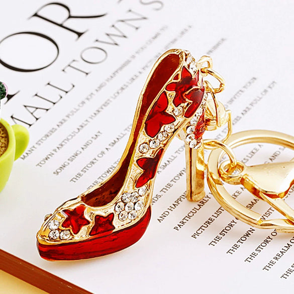 Metal Pearl Small Fragrant Style Key Chain Ring For Women As Bag Pendant