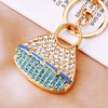 Metal Pearl Small Fragrant Style Key Chain Ring For Women As Bag Pendant