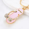 Metal Pearl Small Fragrant Style Key Chain Ring For Women As Bag Pendant
