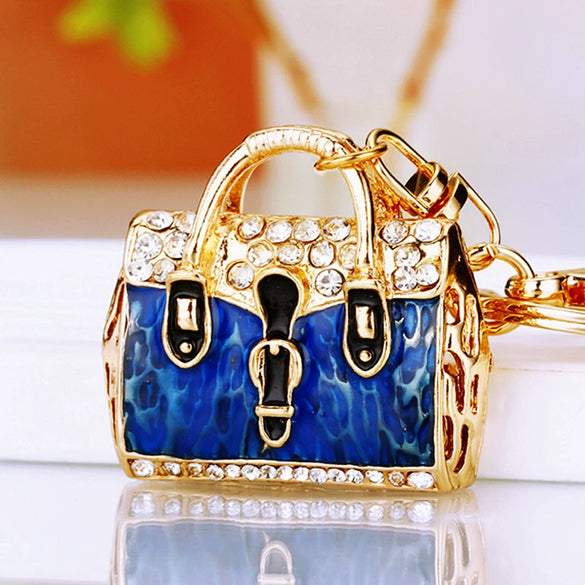 Metal Pearl Small Fragrant Style Key Chain Ring For Women As Bag Pendant