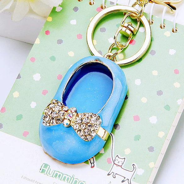 Metal Pearl Small Fragrant Style Key Chain Ring For Women As Bag Pendant
