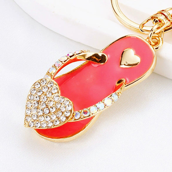 Metal Pearl Small Fragrant Style Key Chain Ring For Women As Bag Pendant