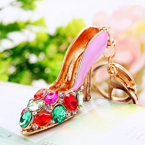 Metal Pearl Small Fragrant Style Key Chain Ring For Women As Bag Pendant