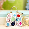 Metal Pearl Small Fragrant Style Key Chain Ring For Women As Bag Pendant