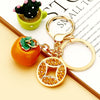 Metal Persimmon Ruyi Creative Keychain With Diamond Encrustment For Women's Bags