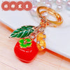 Metal Persimmon Ruyi Creative Keychain With Diamond Encrustment For Women's Bags