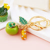 Metal Persimmon Ruyi Creative Keychain With Diamond Encrustment For Women's Bags