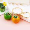 Metal Persimmon Ruyi Creative Keychain With Diamond Encrustment For Women's Bags