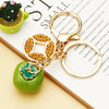Metal Persimmon Ruyi Creative Keychain With Diamond Encrustment For Women's Bags