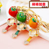 Metal Persimmon Ruyi Creative Keychain With Diamond Encrustment For Women's Bags