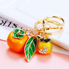 Metal Persimmon Ruyi Creative Keychain With Diamond Encrustment For Women's Bags