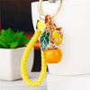 Metal Persimmon Shaped Women's Pastoral Style Car Keychain And Bag Pendant