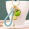Metal Persimmon Shaped Women's Pastoral Style Car Keychain And Bag Pendant