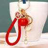 Metal Persimmon Shaped Women's Pastoral Style Car Keychain And Bag Pendant