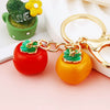 Metal Persimmon Shaped Women's Pastoral Style Car Keychain And Bag Pendant