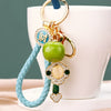 Metal Persimmon Shaped Women's Pastoral Style Car Keychain And Bag Pendant