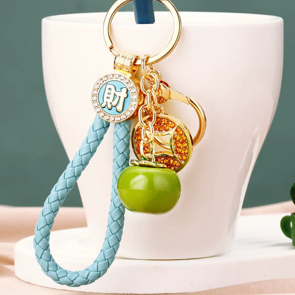 Metal Persimmon Shaped Women's Pastoral Style Car Keychain And Bag Pendant