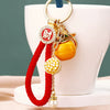 Metal Persimmon Shaped Women's Pastoral Style Car Keychain And Bag Pendant