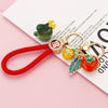 Metal Persimmon Shaped Women's Pastoral Style Car Keychain And Bag Pendant