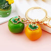 Metal Persimmon Shaped Women's Pastoral Style Car Keychain And Bag Pendant