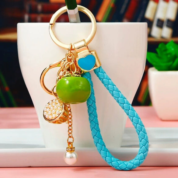 Metal Persimmon Shaped Women's Pastoral Style Car Keychain And Bag Pendant