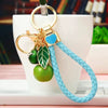 Metal Persimmon Shaped Women's Pastoral Style Car Keychain And Bag Pendant