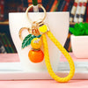 Metal Persimmon Shaped Women's Pastoral Style Car Keychain And Bag Pendant