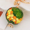 Metal Pineappleshaped Keychain Pendant With Diamond Encrustment For Women