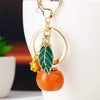 Metal Pineappleshaped Keychain Pendant With Diamond Encrustment For Women