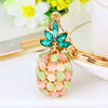 Metal Pineappleshaped Keychain Pendant With Diamond Encrustment For Women