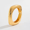 Metal Pleated Electroplated Geometry Bracelet For Women
