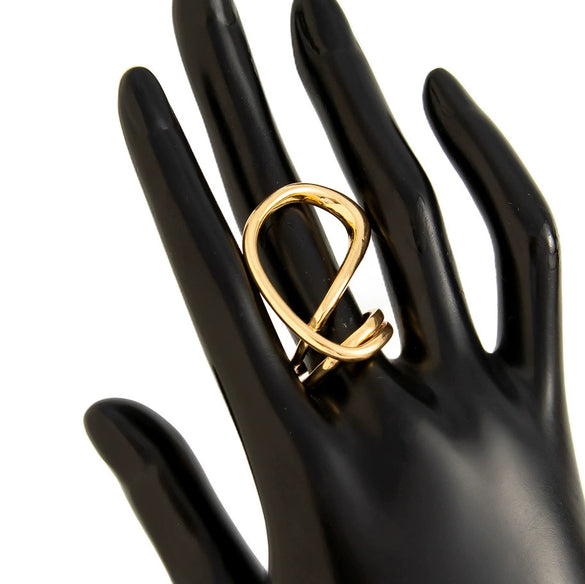 Metal Pleated Electroplated Geometry Bracelet For Women