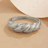 Metal Pleated Hollow Spring Bracelet Geometric Ins Style Electroplated