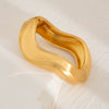 Metal Pleated Matte Exaggerated Irregular Ins Style Electroplated Bracelet