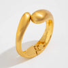 Metal Pleated Matte Exaggerated Irregular Ins Style Electroplated Bracelet