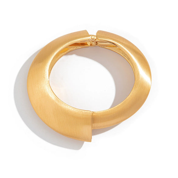 Metal Pleated Matte Exaggerated Irregular Ins Style Electroplated Bracelet