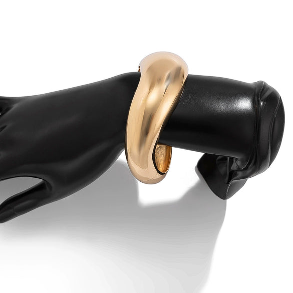 Metal Pleated Punk Geometric Electroplated Bracelet For Women