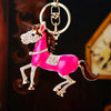 Metal Pony Rhinestone Key Chain For Women As Gift