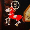 Metal Pony Rhinestone Key Chain For Women As Gift