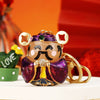 Metal Pony Rhinestone Key Chain For Women As Gift