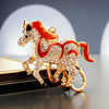 Metal Pony Rhinestone Key Chain For Women As Gift