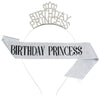 Metal Princess Crown Headband Shoulder Strap Etiquette Belt Hair Accessories Semimanual Semimechanical