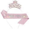 Metal Princess Crown Headband Shoulder Strap Etiquette Belt Hair Accessories Semimanual Semimechanical