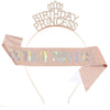 Metal Princess Crown Headband Shoulder Strap Etiquette Belt Hair Accessories Semimanual Semimechanical
