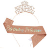 Metal Princess Crown Headband Shoulder Strap Etiquette Belt Hair Accessories Semimanual Semimechanical