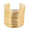 Metal Punk Geometric Cut Out Open Bracelets Made Of Copper Wire With Electroplating For Female